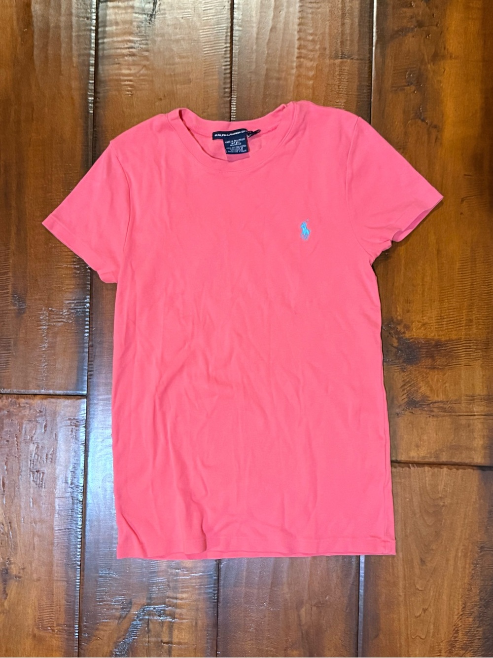 Ralph Lauren Sport Crew Neck Tee in Coral